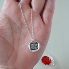 Load image into Gallery viewer, Better Bend Than Break - Silver Wax Seal Necklace Aesop fable Oak and Reed