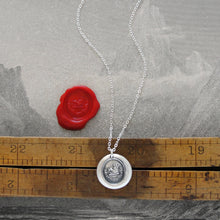 Load image into Gallery viewer, Forget Not - Silver Wild Boar Wax Seal Necklace Courage Fighter Symbol