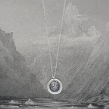 Load image into Gallery viewer, Forget Not - Silver Wild Boar Wax Seal Necklace Courage Fighter Symbol
