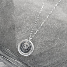 Load image into Gallery viewer, Forget Not - Silver Wild Boar Wax Seal Necklace Courage Fighter Symbol