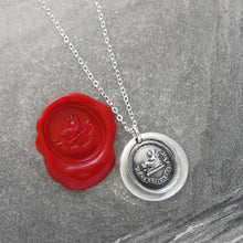 Load image into Gallery viewer, Forget Not - Silver Wild Boar Wax Seal Necklace Courage Fighter Symbol