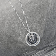 Load image into Gallery viewer, Forget Not - Silver Wild Boar Wax Seal Necklace Courage Fighter Symbol