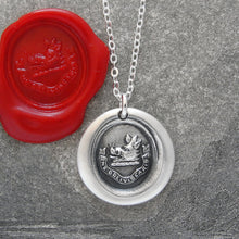 Load image into Gallery viewer, Forget Not - Silver Wild Boar Wax Seal Necklace Courage Fighter Symbol