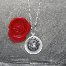 Load image into Gallery viewer, Forget Not - Silver Wild Boar Wax Seal Necklace Courage Fighter Symbol