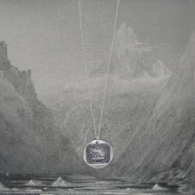 Load image into Gallery viewer, Brightest Star - Silver Wax Seal Necklace Sun Stars Antique Celestial Jewelry