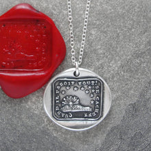 Load image into Gallery viewer, Brightest Star - Silver Wax Seal Necklace Sun Stars Antique Celestial Jewelry