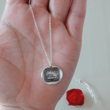 Load image into Gallery viewer, Brightest Star - Silver Wax Seal Necklace Sun Stars Antique Celestial Jewelry