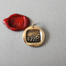 Load image into Gallery viewer, Calm in Storm - Wax Seal Charm - Antique Bronze Wax Seal Jewelry Pendant Stay Calm Motto