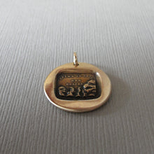 Load image into Gallery viewer, Calm in Storm - Wax Seal Charm - Antique Bronze Wax Seal Jewelry Pendant Stay Calm Motto