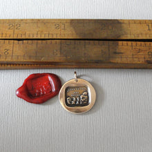 Load image into Gallery viewer, Calm in Storm - Wax Seal Charm - Antique Bronze Wax Seal Jewelry Pendant Stay Calm Motto