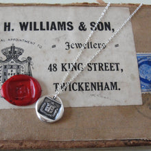 Load image into Gallery viewer, I Have A Care Of The Future - Silver Wax Seal Necklace