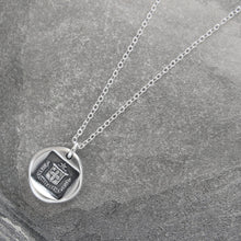 Load image into Gallery viewer, I Have A Care Of The Future - Silver Wax Seal Necklace