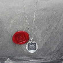 Load image into Gallery viewer, I Have A Care Of The Future - Silver Wax Seal Necklace