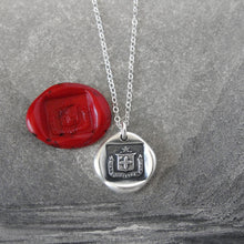 Load image into Gallery viewer, I Have A Care Of The Future - Silver Wax Seal Necklace