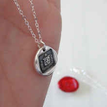 Load image into Gallery viewer, I Have A Care Of The Future - Silver Wax Seal Necklace