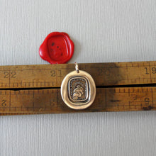 Load image into Gallery viewer, Through Thickest Clouds I Find My Way - Wax Seal Pendant Sun Antique Wax Seal Charm Jewelry Latin Motto