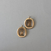 Load image into Gallery viewer, Through Thickest Clouds I Find My Way - Wax Seal Pendant Sun Antique Wax Seal Charm Jewelry Latin Motto