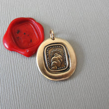 Load image into Gallery viewer, Through Thickest Clouds I Find My Way - Wax Seal Pendant Sun Antique Wax Seal Charm Jewelry Latin Motto