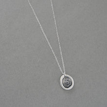 Load image into Gallery viewer, Foreseen Misfortunes Perish - Wax Seal Necklace With Cockatrice Antique Silver Jewelry