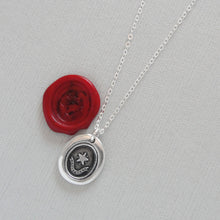 Load image into Gallery viewer, Constancy Star Wax Seal Necklace - North Star Polaris - antique wax seal jewelry Guiding Light - RQP Studio