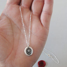 Load image into Gallery viewer, Constancy Star Wax Seal Necklace - North Star Polaris - antique wax seal jewelry Guiding Light - RQP Studio