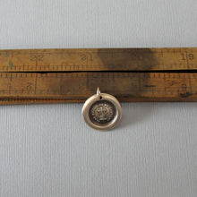 Load image into Gallery viewer, Cross Wax Seal Charm - Faith Uplifts & Supports antique wax seal jewelry pendant French motto