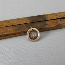 Load image into Gallery viewer, Cross Wax Seal Charm - Faith Uplifts & Supports antique wax seal jewelry pendant French motto