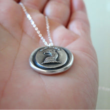 Load image into Gallery viewer, To Dare - Silver Mythical Griffin Wax Seal Necklace - RQP Studio