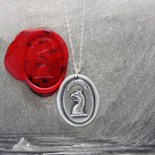 Load image into Gallery viewer, To Dare - Silver Mythical Griffin Wax Seal Necklace - RQP Studio
