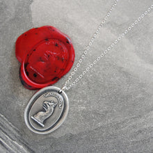 Load image into Gallery viewer, To Dare - Silver Mythical Griffin Wax Seal Necklace - RQP Studio
