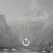 Load image into Gallery viewer, Death Before Dishonor - Silver Wax Seal Necklace - Honor Bravery Eagle Lion