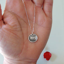 Load image into Gallery viewer, Desolate - Wax Seal Necklace Mourning Sadness Silver Leaf - RQP Studio