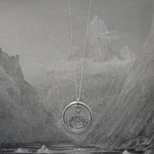 Load image into Gallery viewer, The Day Will Come - Wax Seal Necklace With Silver Sun Crest Splendor - RQP Studio