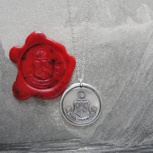 Load image into Gallery viewer, The Day Will Come - Wax Seal Necklace With Silver Sun Crest Splendor - RQP Studio