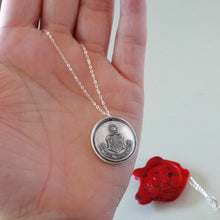 Load image into Gallery viewer, The Day Will Come - Wax Seal Necklace With Silver Sun Crest Splendor - RQP Studio