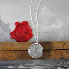 Load image into Gallery viewer, The Day Will Come - Wax Seal Necklace With Silver Sun Crest Splendor - RQP Studio