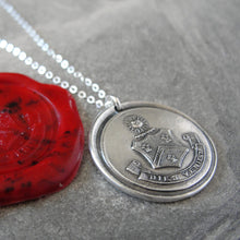 Load image into Gallery viewer, The Day Will Come - Wax Seal Necklace With Silver Sun Crest Splendor - RQP Studio