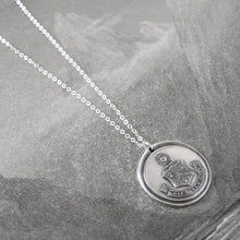 Load image into Gallery viewer, The Day Will Come - Wax Seal Necklace With Silver Sun Crest Splendor - RQP Studio