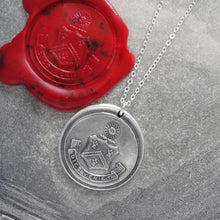 Load image into Gallery viewer, The Day Will Come - Wax Seal Necklace With Silver Sun Crest Splendor - RQP Studio