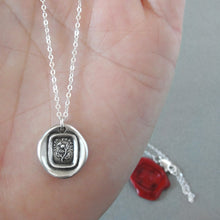 Load image into Gallery viewer, Scottish Thistle - Silver Wax Seal Necklace - Dinna Forget Scotland Wax Seal Jewelry