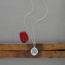 Load image into Gallery viewer, Scottish Thistle - Silver Wax Seal Necklace - Dinna Forget Scotland Wax Seal Jewelry