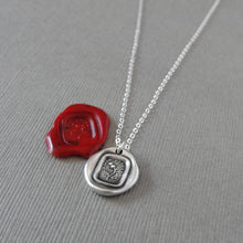 Load image into Gallery viewer, Scottish Thistle - Silver Wax Seal Necklace - Dinna Forget Scotland Wax Seal Jewelry