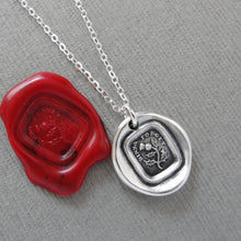 Load image into Gallery viewer, Scottish Thistle - Silver Wax Seal Necklace - Dinna Forget Scotland Wax Seal Jewelry