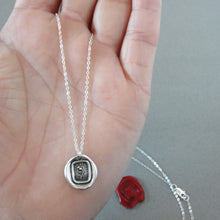 Load image into Gallery viewer, Scottish Thistle - Silver Wax Seal Necklace - Dinna Forget Scotland Wax Seal Jewelry