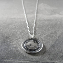 Load image into Gallery viewer, Do Not Leave Me - Silver Wax Seal Necklace Guided By North Star - Forsake Me Not - RQP Studio