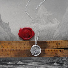 Load image into Gallery viewer, Do Not Tell - Silver Wax Seal Necklace - Forbidden Love Pansy - RQP Studio