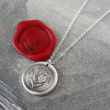 Load image into Gallery viewer, Do Not Tell - Silver Wax Seal Necklace - Forbidden Love Pansy - RQP Studio