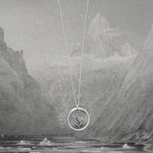 Load image into Gallery viewer, Do Not Tell - Silver Wax Seal Necklace - Forbidden Love Pansy - RQP Studio