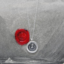 Load image into Gallery viewer, Brave And Faithful - Dog Wax Seal Necklace - Motto Fortis Et Fidelis