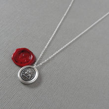 Load image into Gallery viewer, Dragon Wax Seal Necklace - Protection - Antique Wax Seal Charm Jewelry Heraldic Mythical Beast